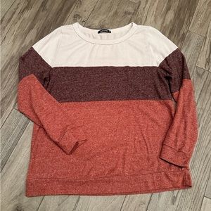 Colorblock Knit Sweater Top